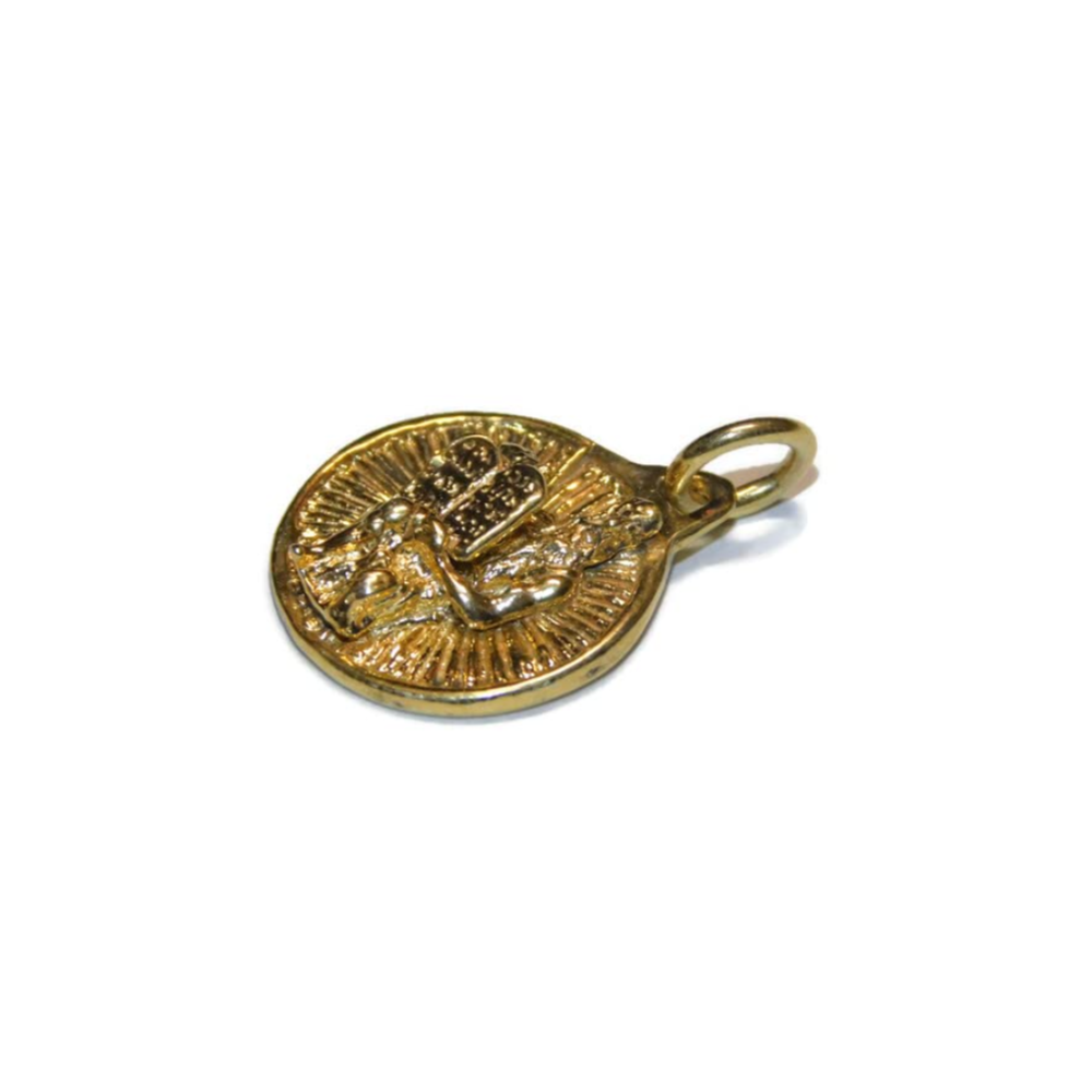 Moses Medallion Pendant with Ten Commandments