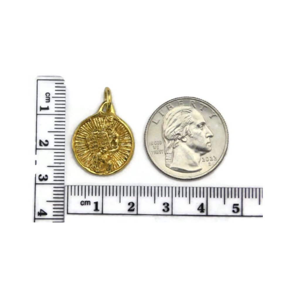 Moses Medallion Pendant with Ten Commandments