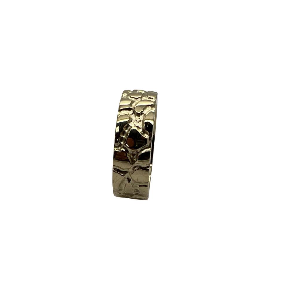 14k Men's Band Nugget Ring