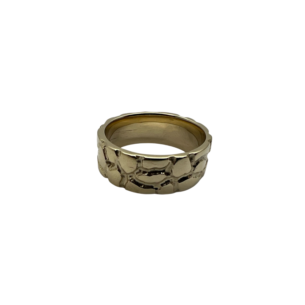 14k Men's Band Nugget Ring