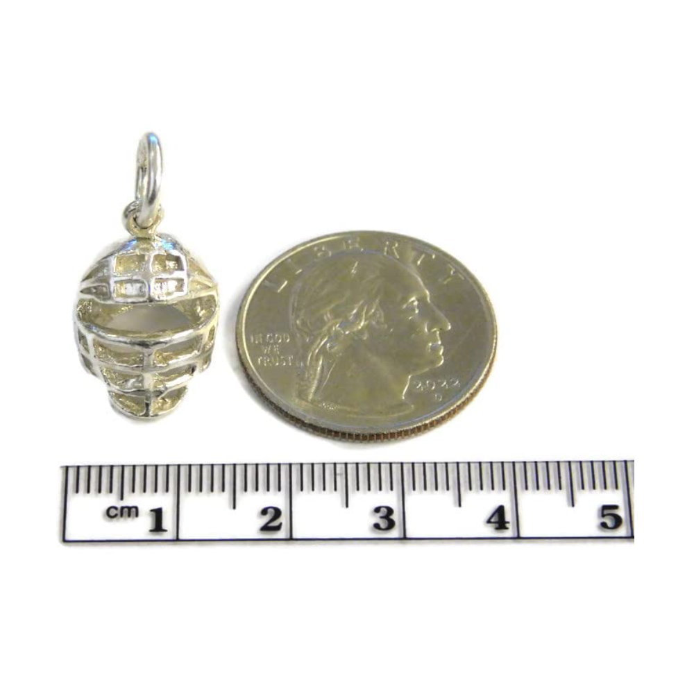 Baseball Catcher Helmet Charm Pendant