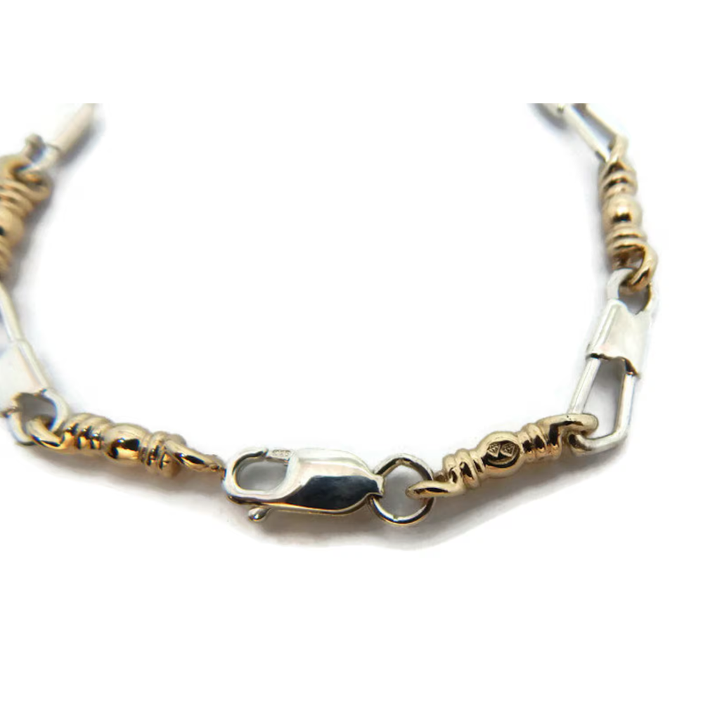 Fishers of Men Original Design Multi-Metal Bracelet - Medium Link Silver Start Pattern