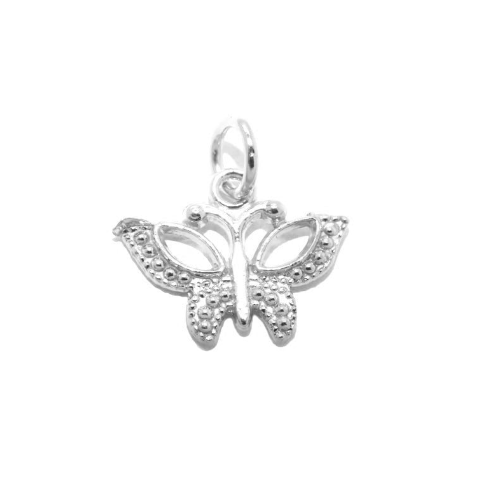 Butterfly Charm Pendant - Beaded