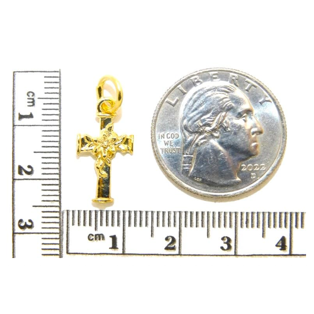 Christmas Cross Pendant Charm