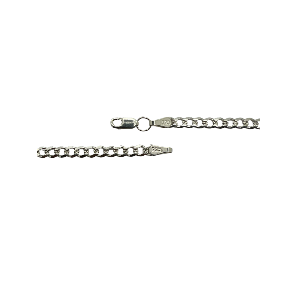 3mm Sterling Silver Cuban Link Chain Necklace | 22"