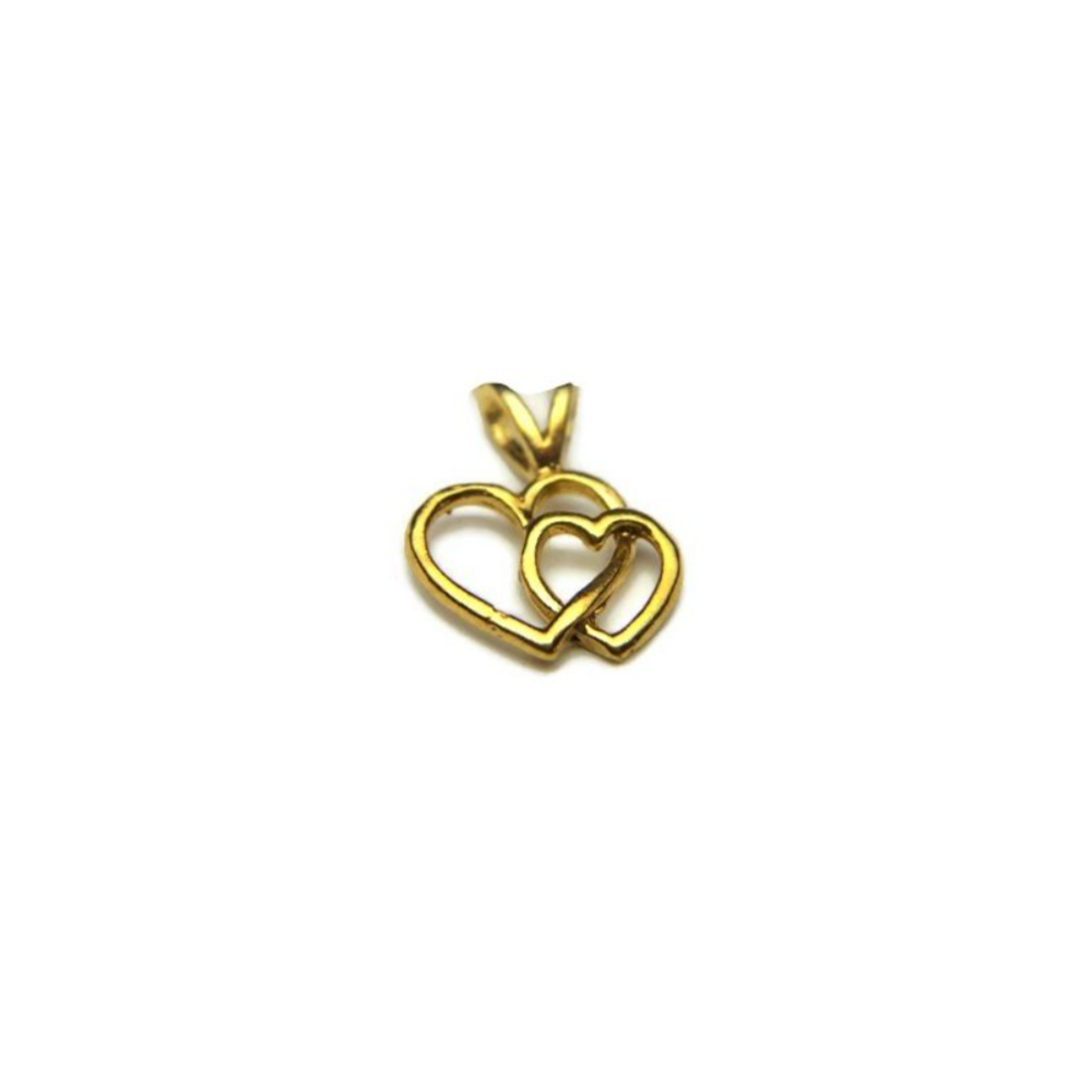 Double Heart Charm Pendant