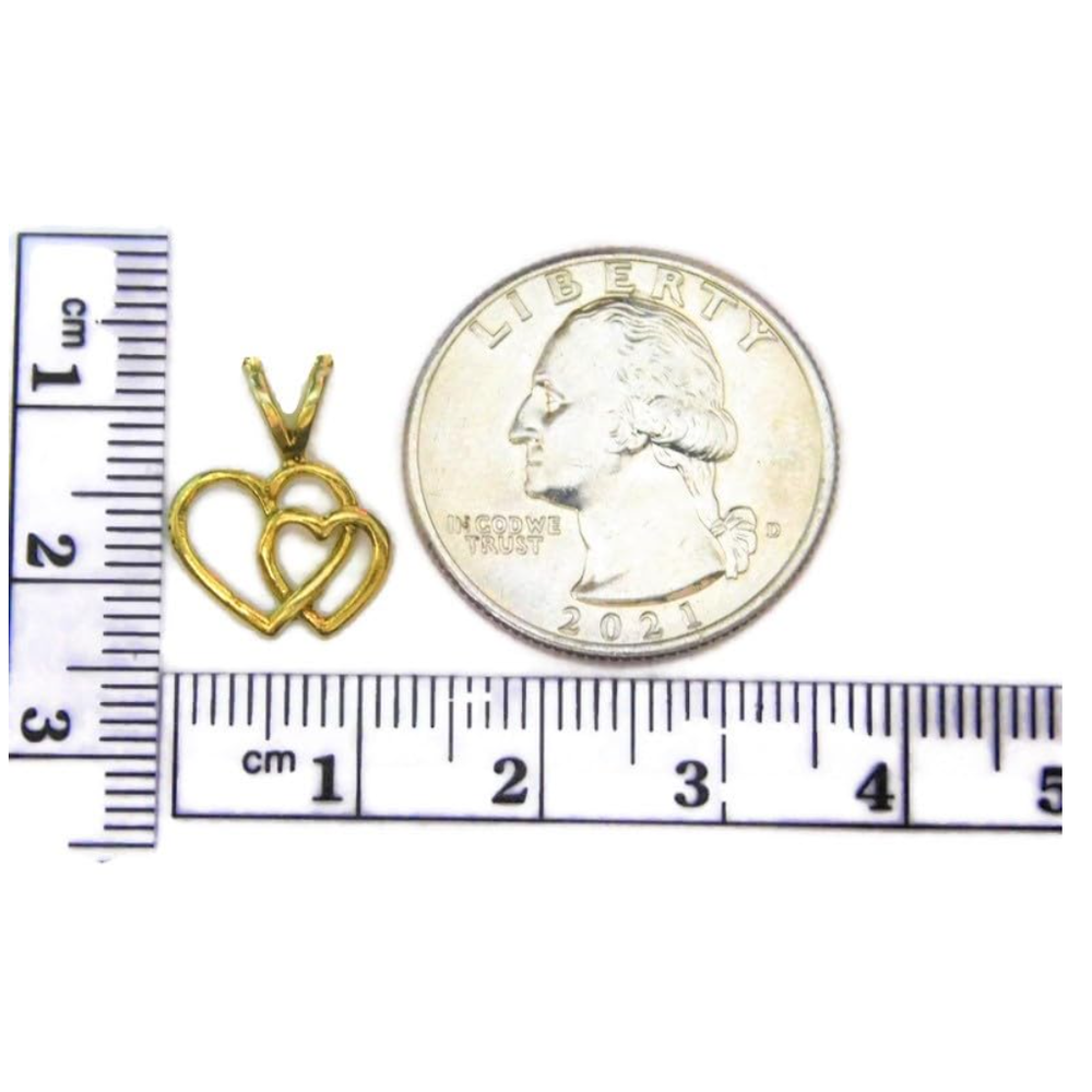 Double Heart Charm Pendant