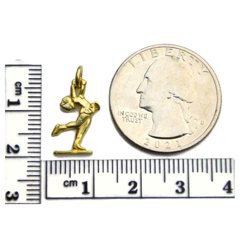 Female Ice Skater Charm Pendant