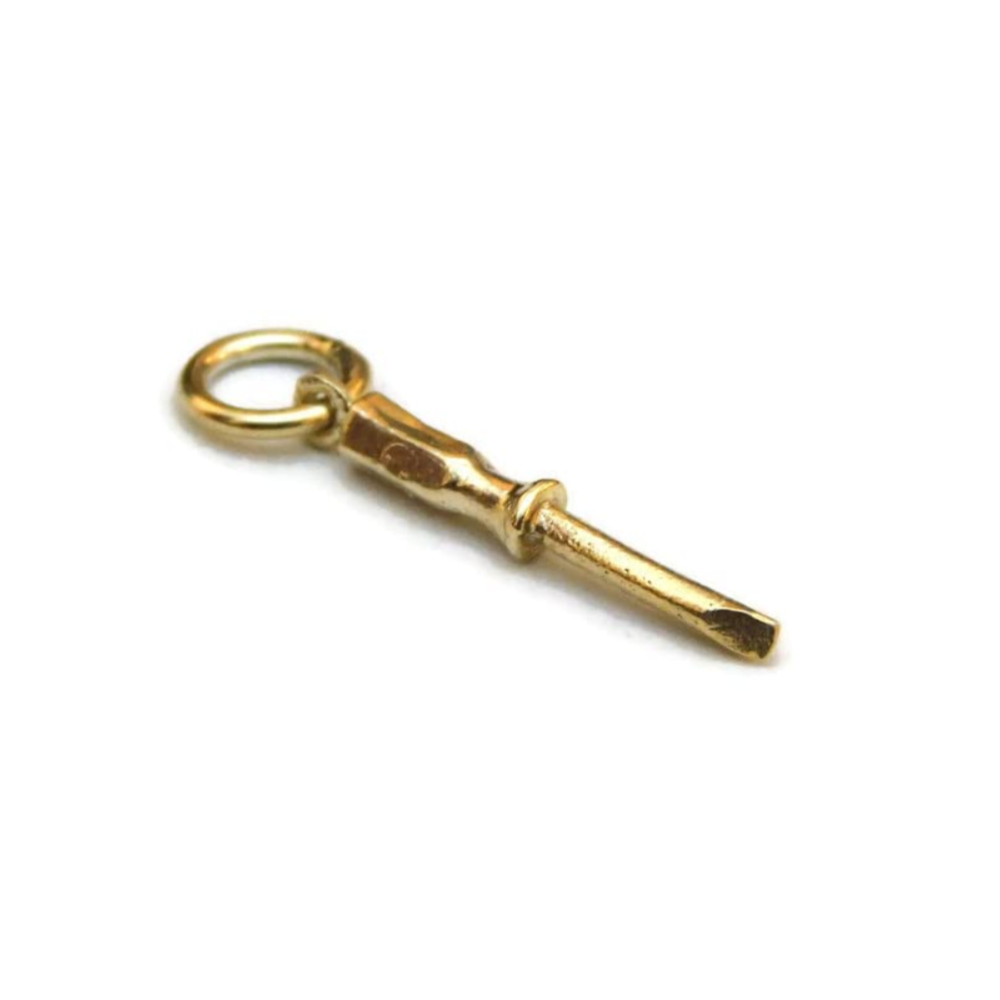 Flat Head Screw Driver Charm Pendant