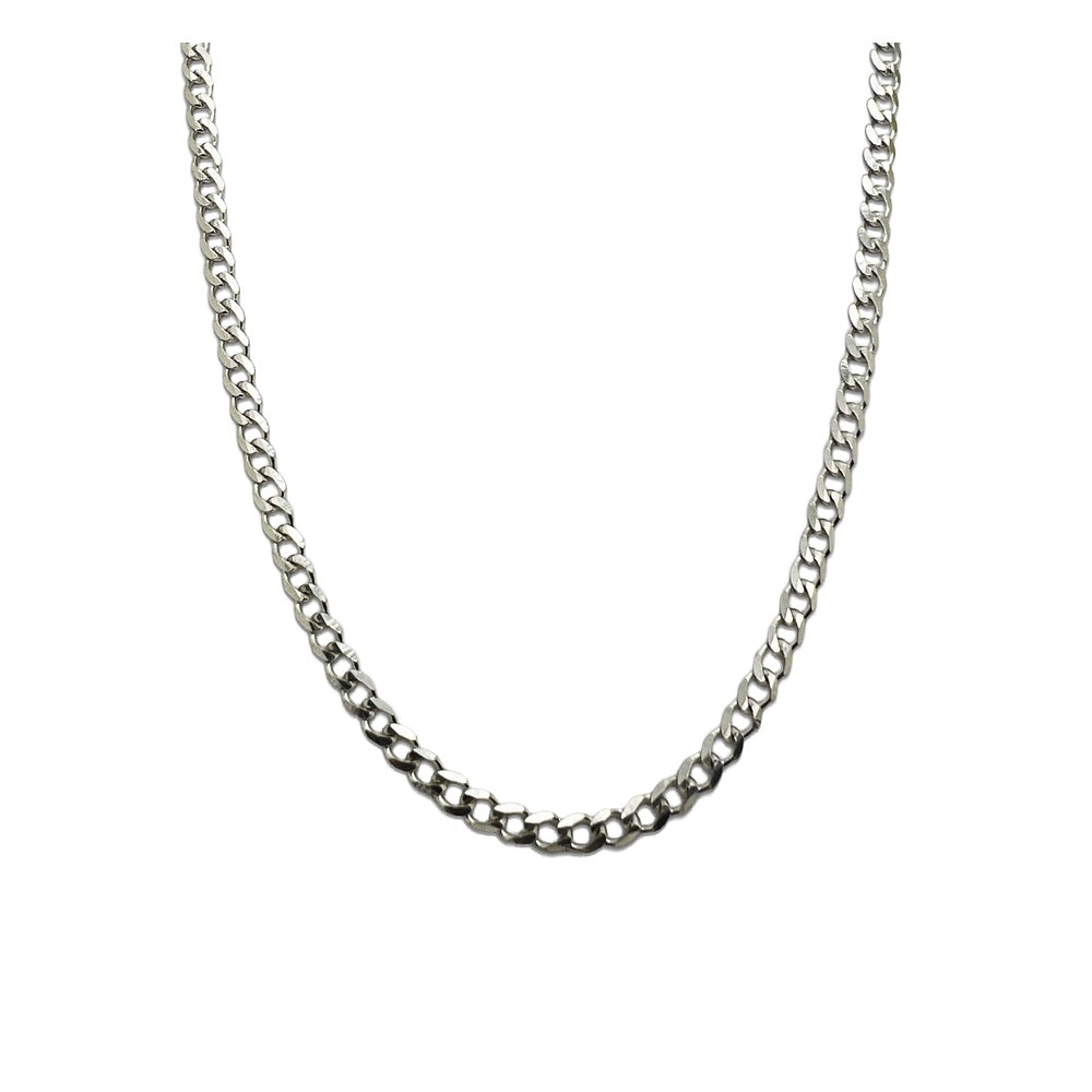 3mm Sterling Silver Cuban Link Chain Necklace | 22"