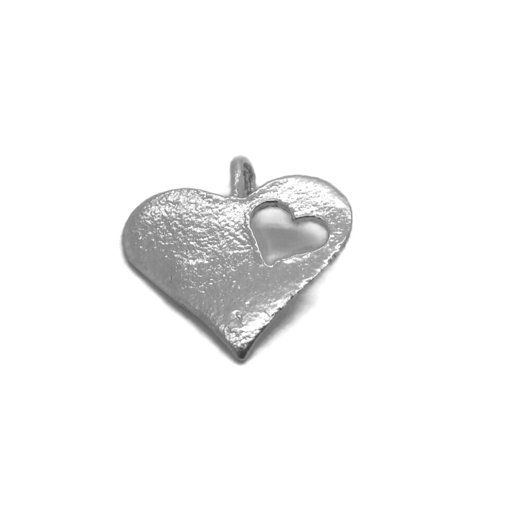 Cut Out Heart Charm Pendant