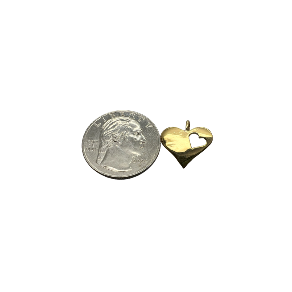 Cut Out Heart Charm Pendant