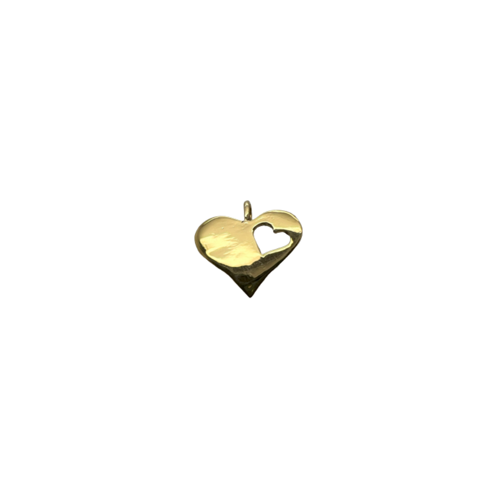 Cut Out Heart Charm Pendant