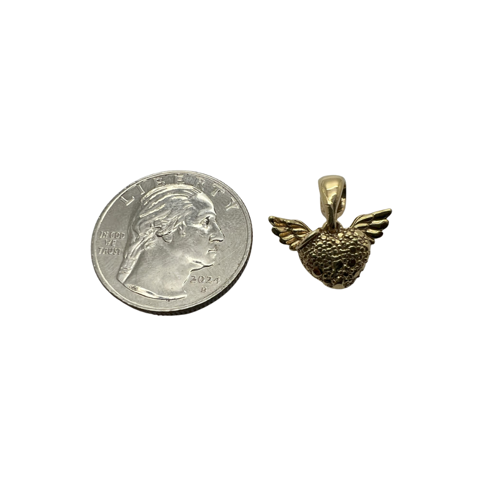 Heart with Wings Charm Pendant