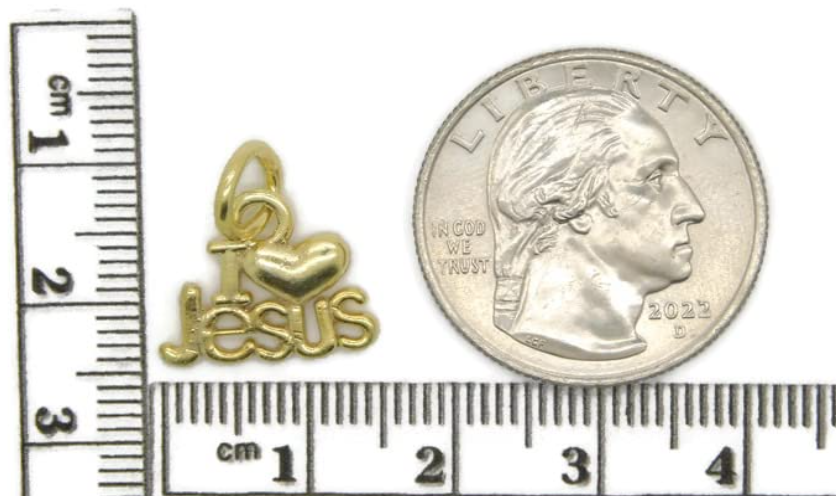 I love Jesus Charm Pendant