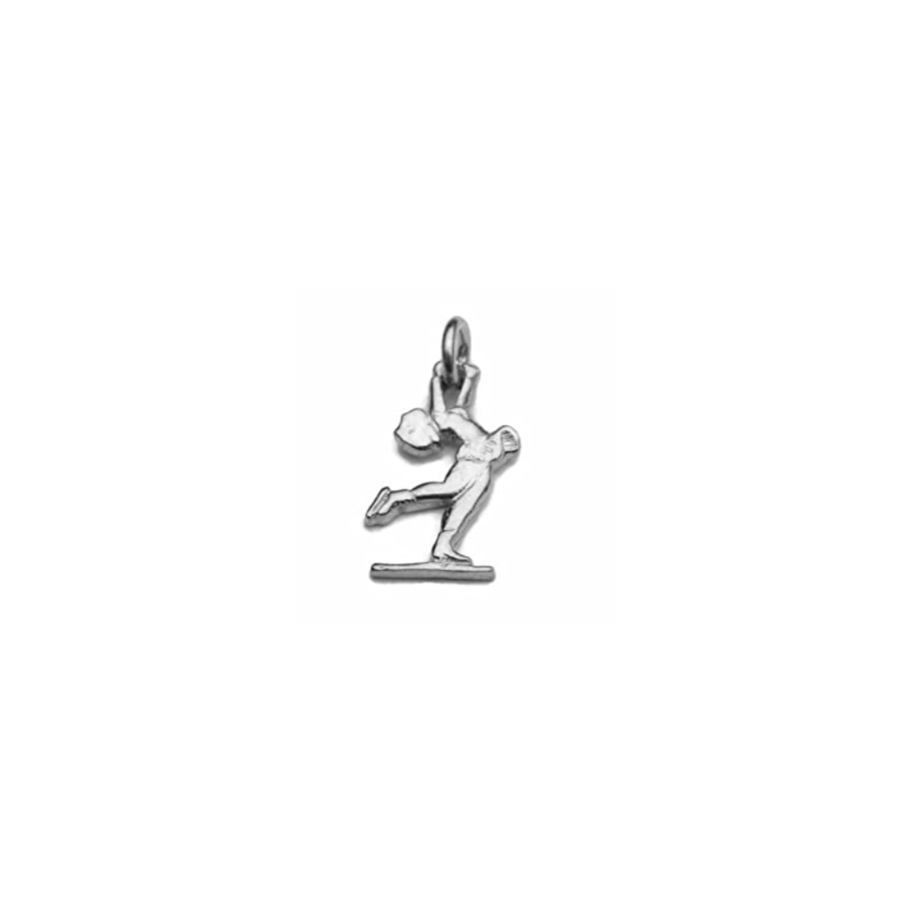 Female Ice Skater Charm Pendant