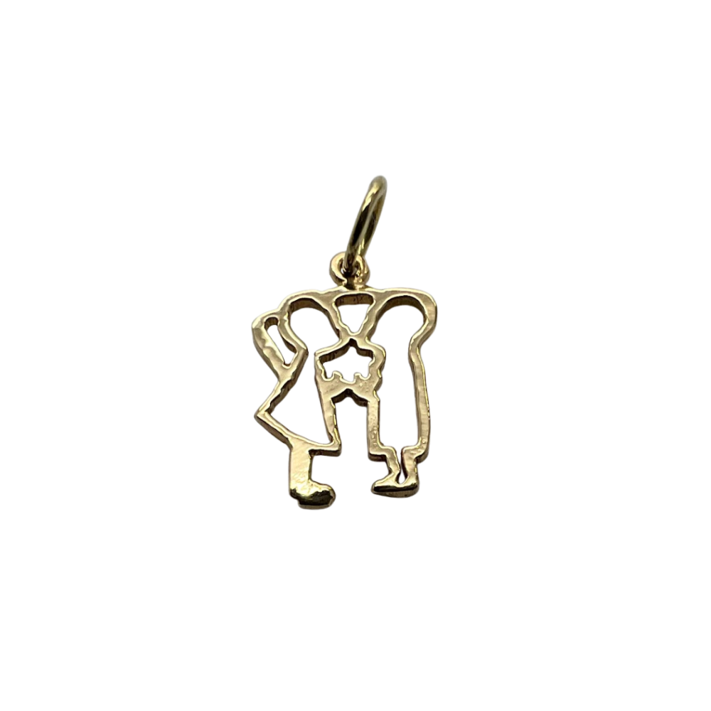 Kissing Couple Charm Pendant