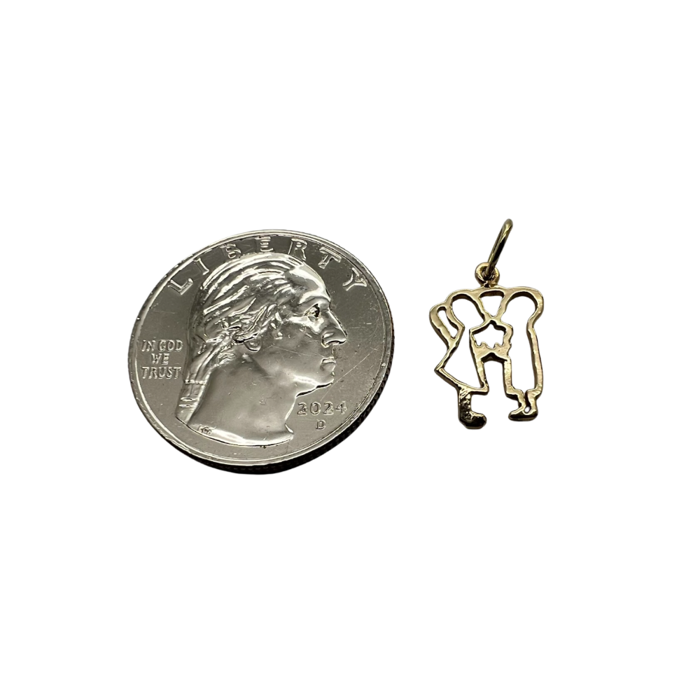 Kissing Couple Charm Pendant