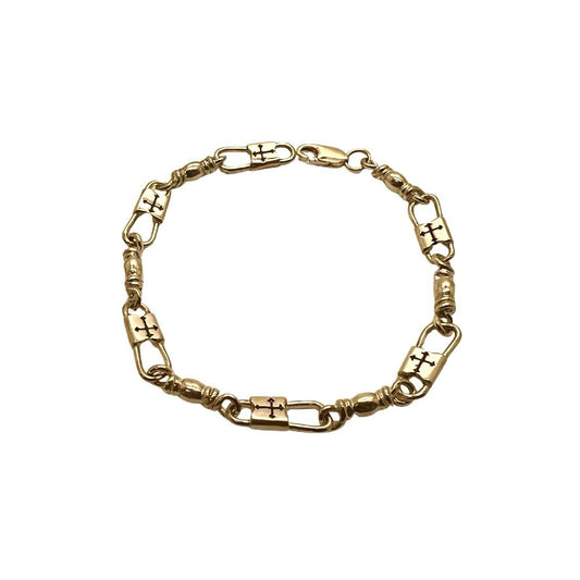Fishers of Men Budded Cross Design Bracelet - Large Link