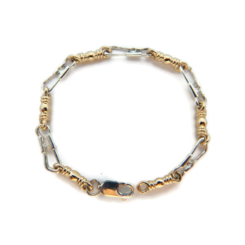 Fishers of Men Original Design Multi-Metal Bracelet - Medium Link Silver Start Pattern
