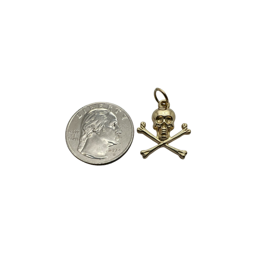 Skull and Crossbones Charm Pendant