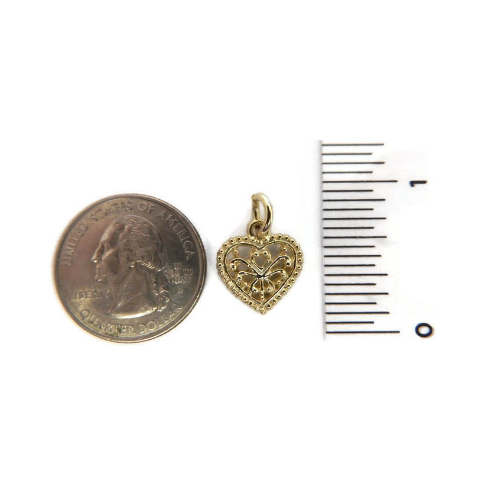 Vintage Heart Charm Pendant
