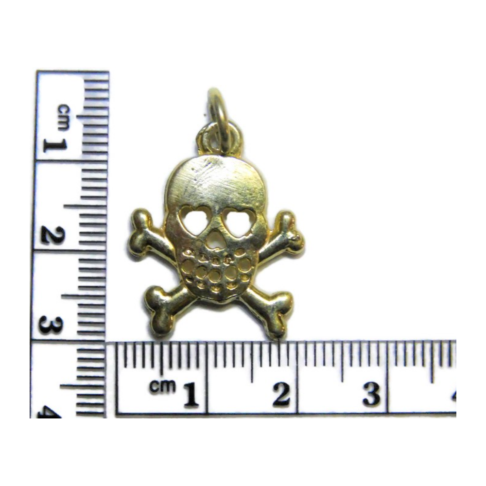 Skull Cross Heart Eyes Charm Pendant