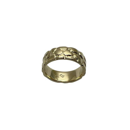 14k Men's Band Nugget Ring
