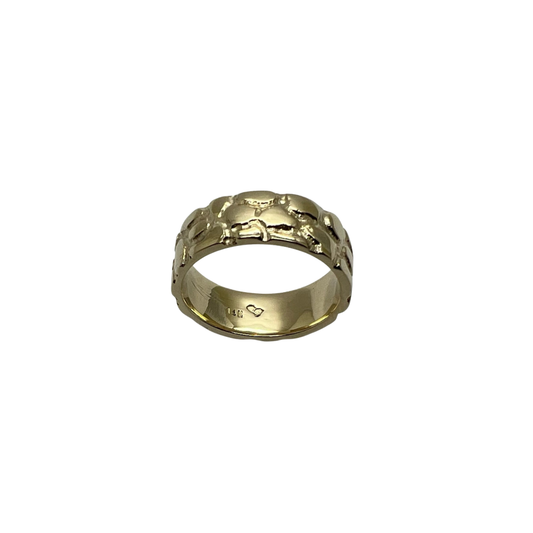 14k Men's Band Nugget Ring
