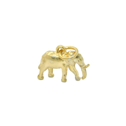 Small Elephant Charm Pendant - Minimalist