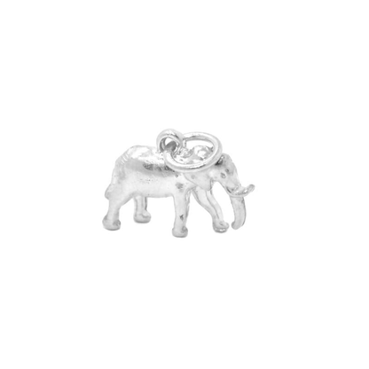 Small Elephant Charm Pendant - Minimalist