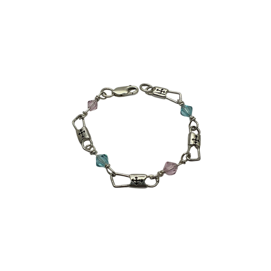 Fishers of Men Budded Cross Design Sterling Silver - Beaded Links