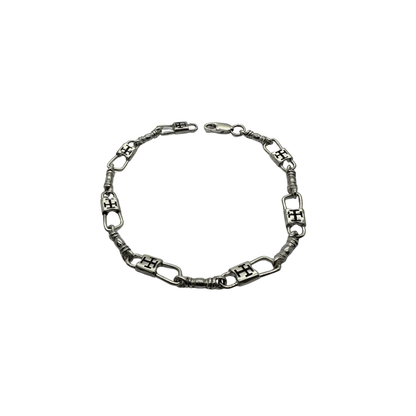 Fishers of Men Byzantine Cross Design Bracelet - Regular Link