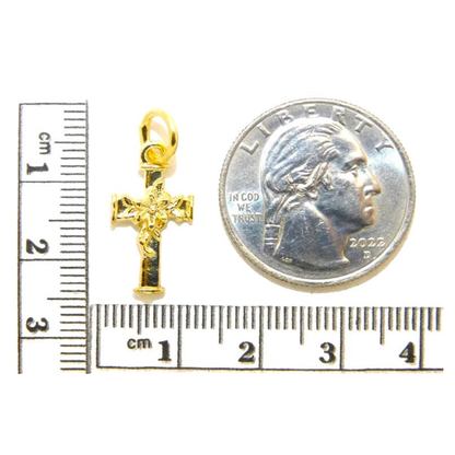 Christmas Cross Pendant Charm