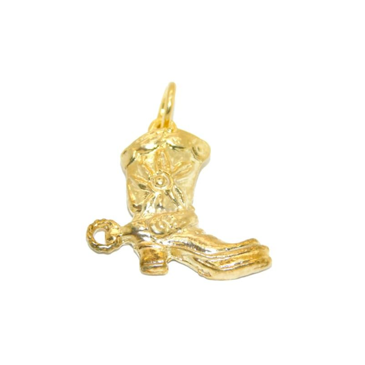 Cowboy Boot Floral Charm Pendant