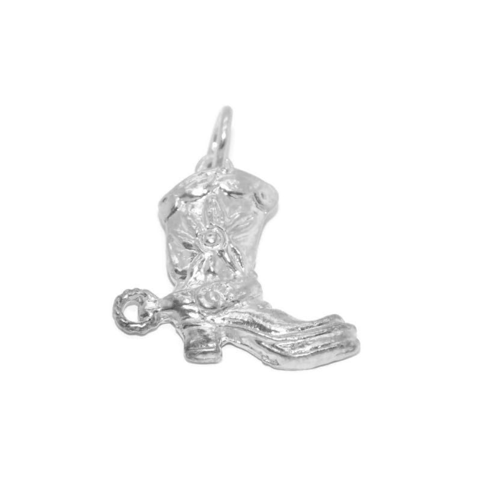 Cowboy Boot Floral Charm Pendant