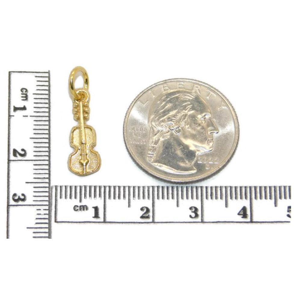 Double Bass Charm Pendant