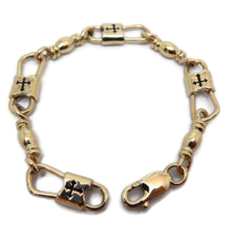 Fishers of Men Budded Cross Design Bracelet - Extra Large Link