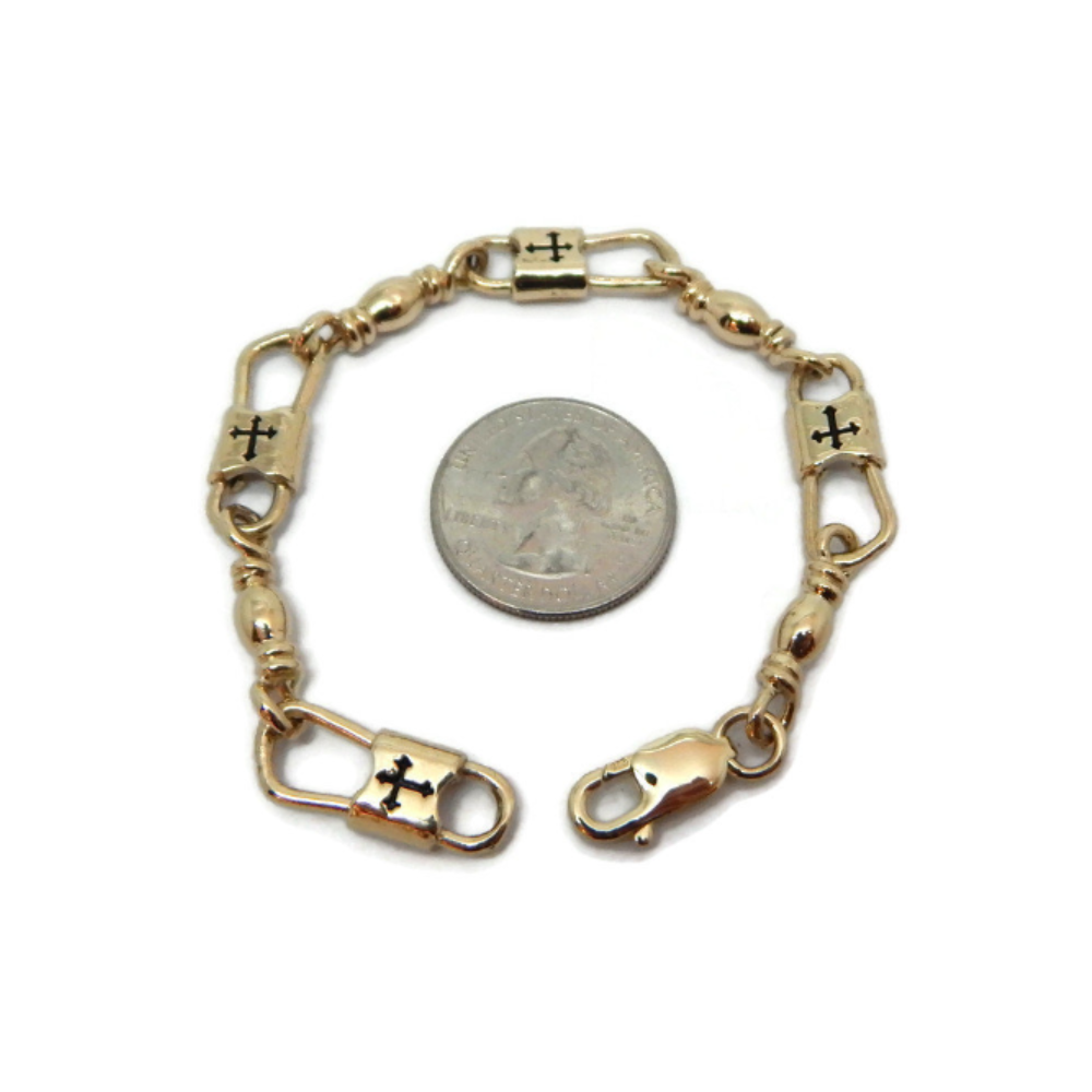 Fishers of Men Budded Cross Design Bracelet - Extra Large Link
