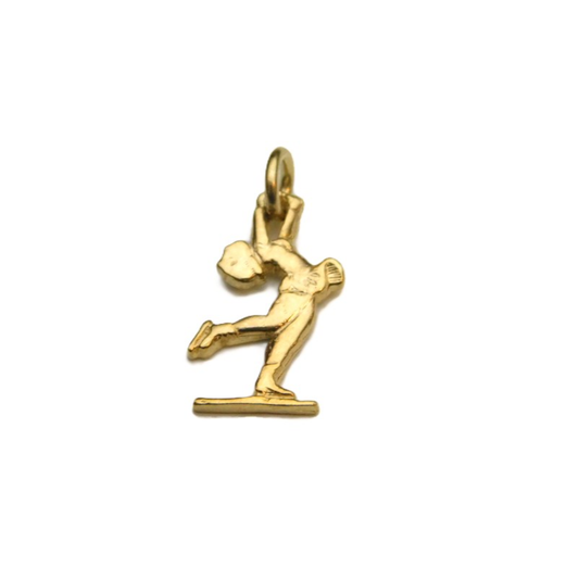 Female Ice Skater Charm Pendant