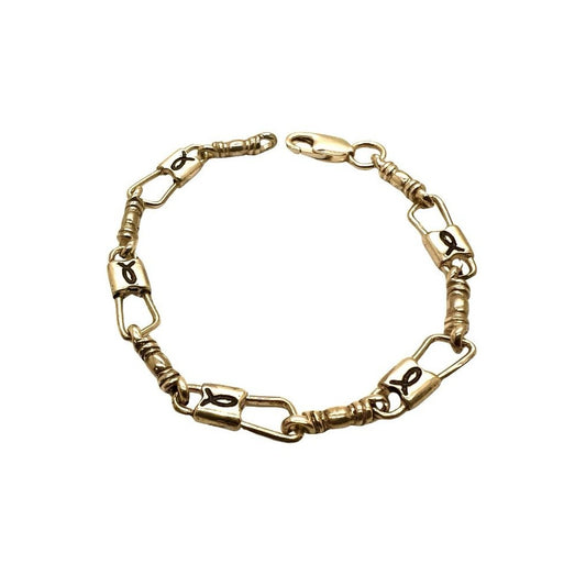 Fishers of Men Fish Link Design Bracelet - Regular Link