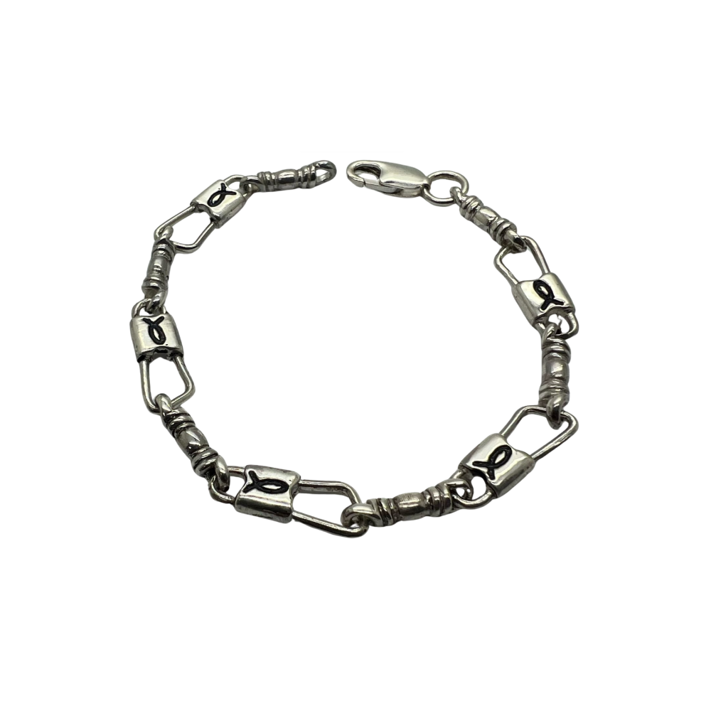 Fishers of Men Fish Link Design Bracelet - Regular Link