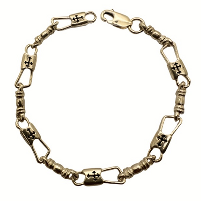 Fishers of Men Budded Cross Design Bracelet - Regular Link