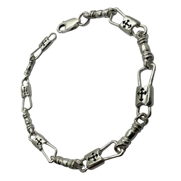 Fishers of Men Budded Cross Design Bracelet - Regular Link