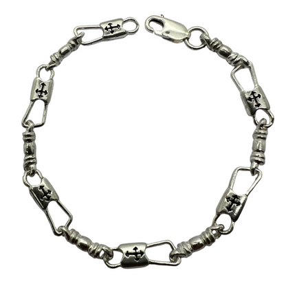 Fishers of Men Budded Cross Design Bracelet - Regular Link
