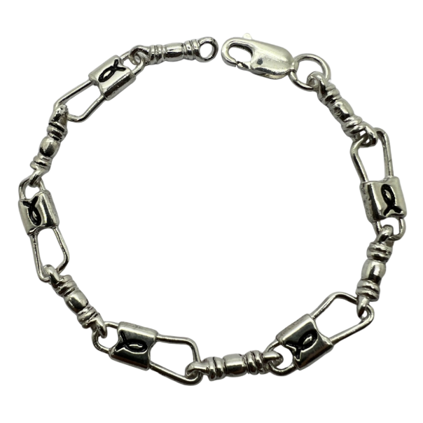 Fishers of Men Fish Link Design Bracelet - Regular Link