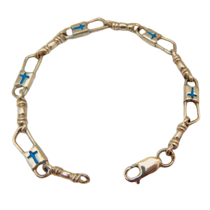 Fishers of Men Traditional Cross Design Bracelet - Regular Link