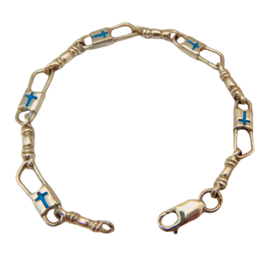 Fishers of Men Traditional Cross Design Bracelet - Regular Link