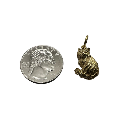 Long-Haired Cat Charm Pendant