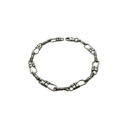 Fishers of Men Horizontal Maltese Cross Design Bracelet - Regular Link